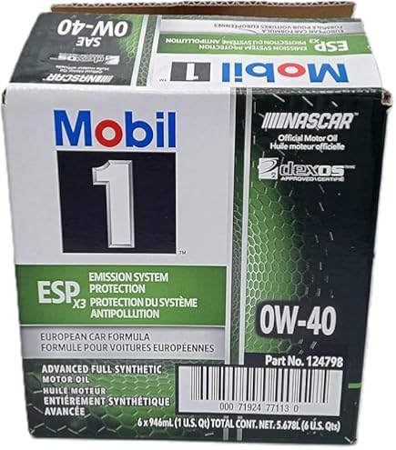 Amazon | Mobil 1 Supercar Advanced 完全合成モーターオイル 0W-40